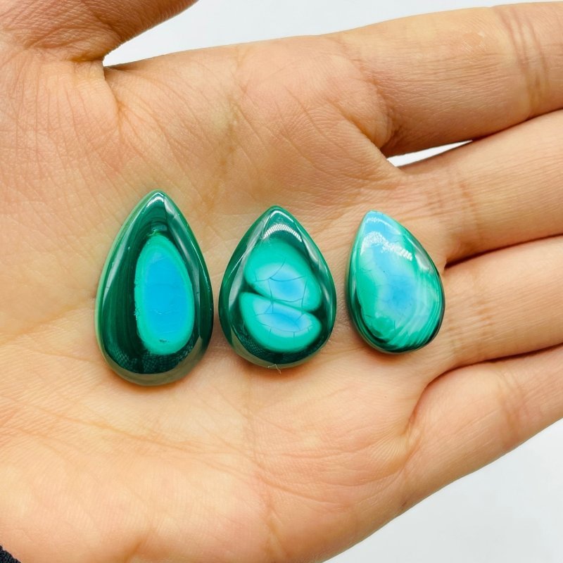 17 Pieces Beautiful Malacholla Teardrop Pendant For DIY(Malachite mixed Chrysocolla) - Wholesale Crystals