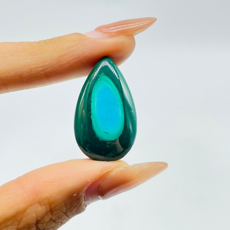 17 Pieces Beautiful Malacholla Teardrop Pendant For DIY(Malachite mixed Chrysocolla) - Wholesale Crystals