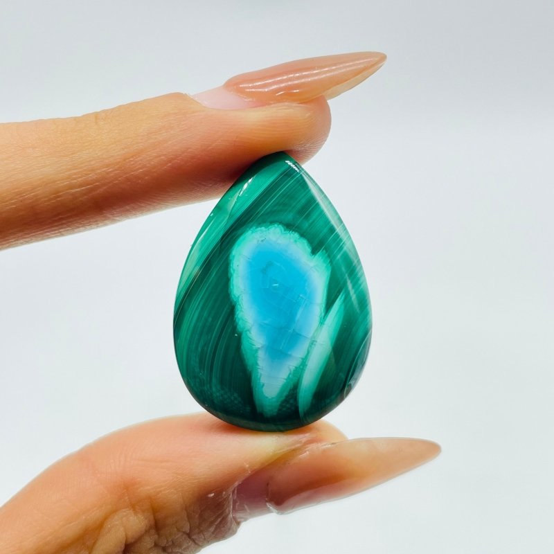 17 Pieces Beautiful Malacholla Teardrop Pendant For DIY(Malachite mixed Chrysocolla) - Wholesale Crystals