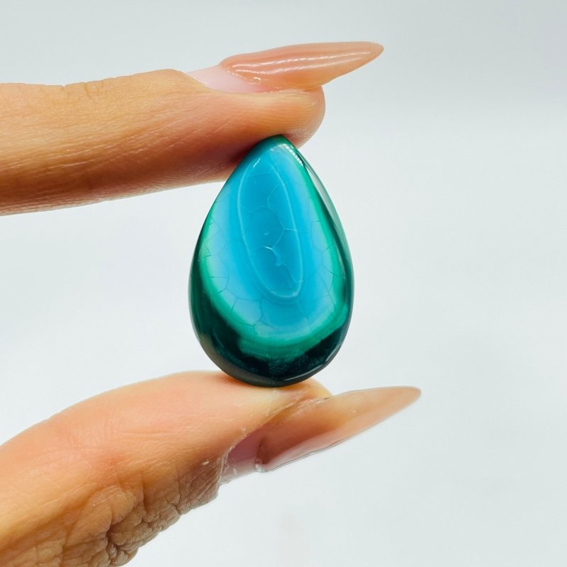 17 Pieces Beautiful Malacholla Teardrop Pendant For DIY(Malachite mixed Chrysocolla) - Wholesale Crystals