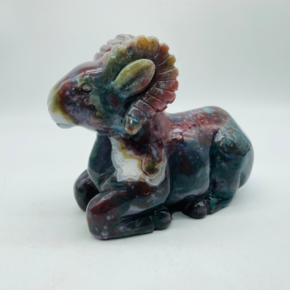High Quality Ocean Jasper Goat Carving -Wholesale Crystals