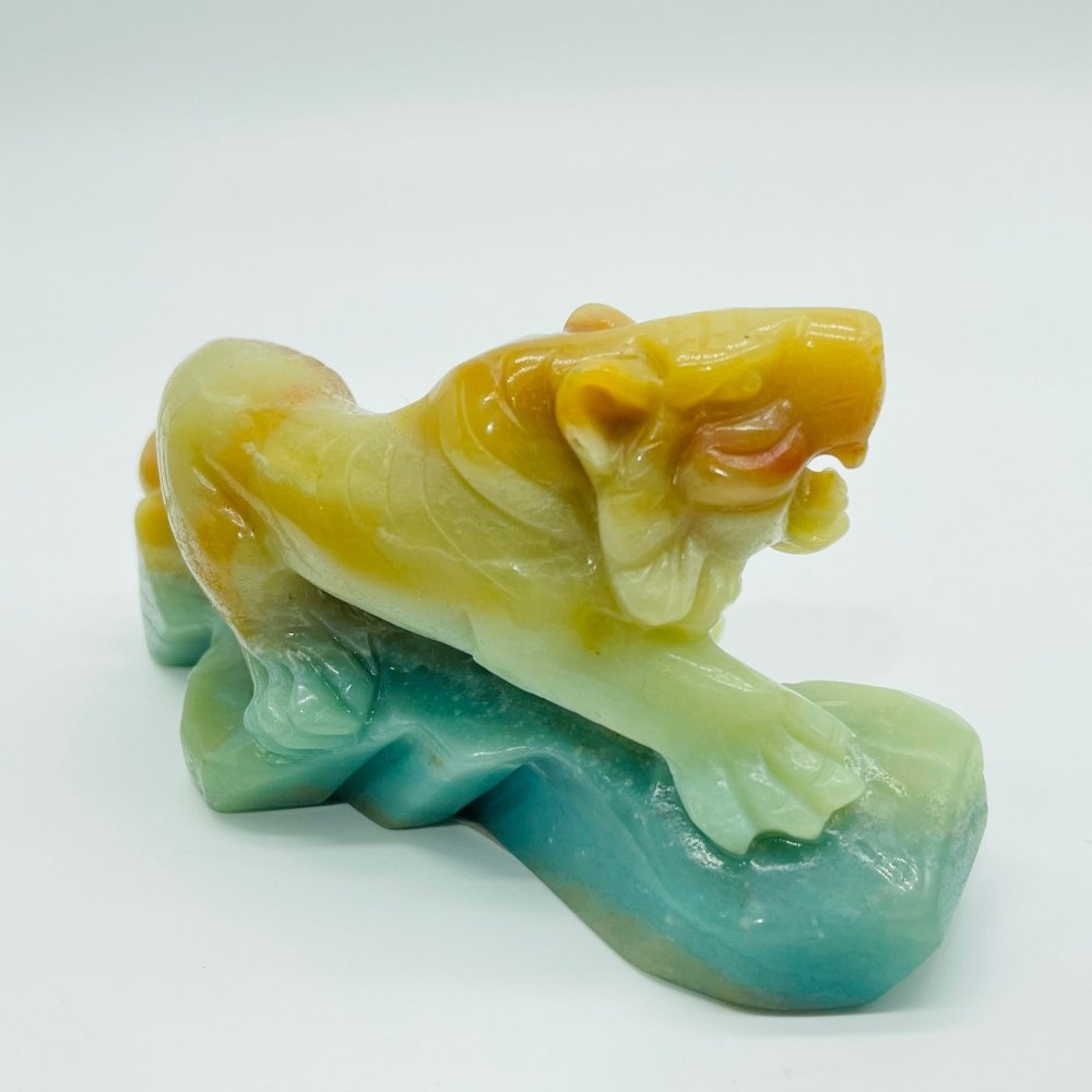 2 Pieces Caribbean Calcite Tiger Carving -Wholesale Crystals