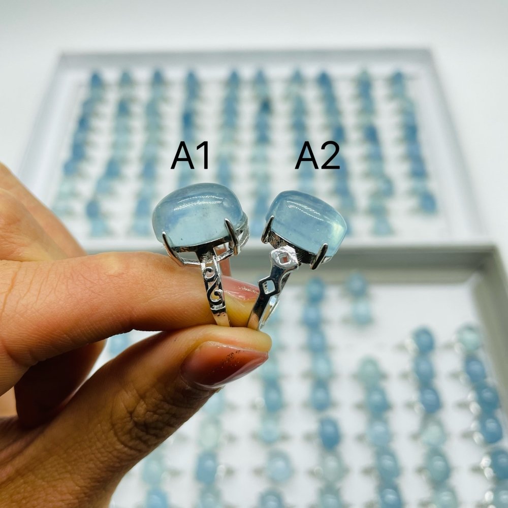 2 Types Aquamarine Ring Wholesale -Wholesale Crystals