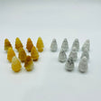 2 Types Mini Christmas Tree Howlite & Yellow Agate Pine Tree Carving Wholesale -Wholesale Crystals