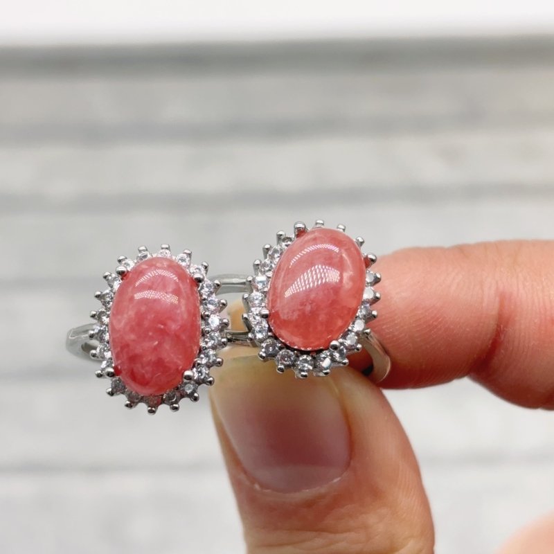 2 Types Red Rhodochrosite Ring Wholesale - Wholesale Crystals