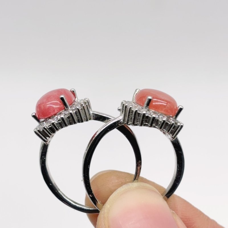 2 Types Red Rhodochrosite Ring Wholesale - Wholesale Crystals