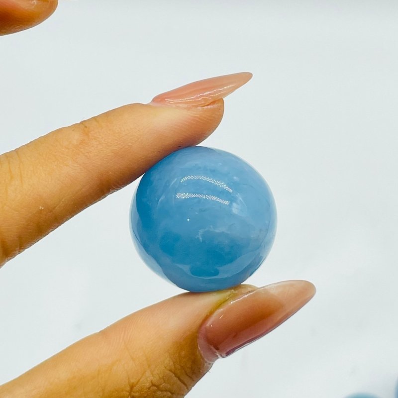 21 Pieces High Quality Aquamarine Spheres -Wholesale Crystals