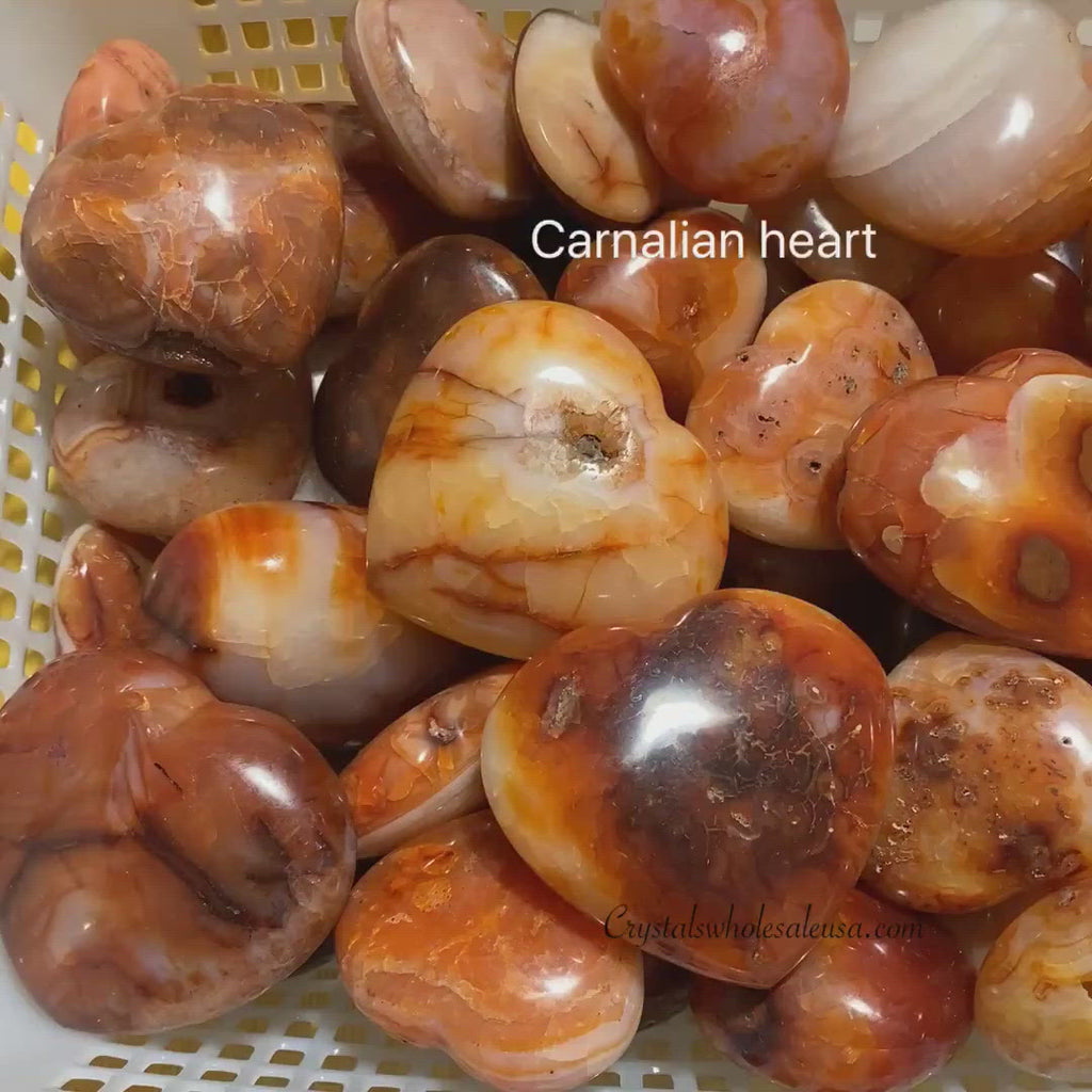Madagascar Carnelian agate heart wholesale -Wholesale Crystals