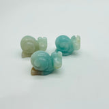 2Types Snail Carving Caribbean Calcite Green Aventurine Wholesale -Wholesale Crystals