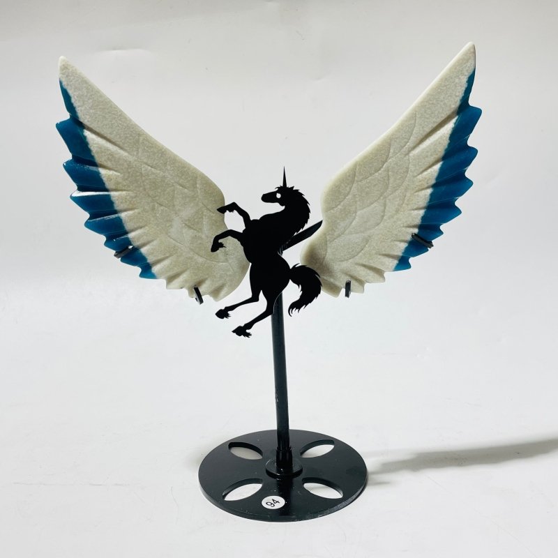 3 Pairs Trolleite Pegasus Wing With Stand - Wholesale Crystals