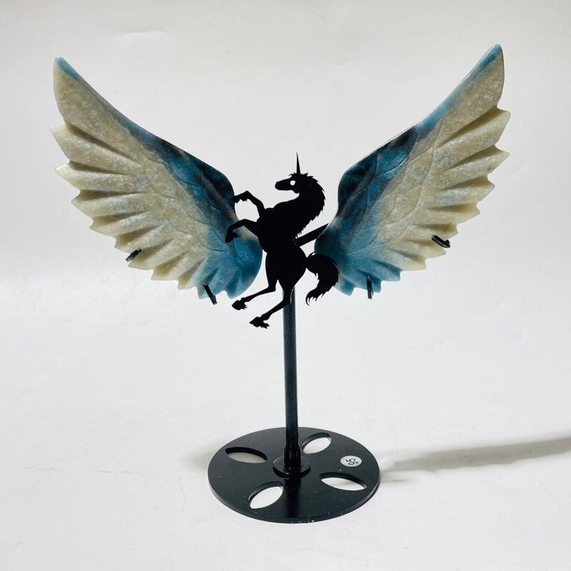 3 Pairs Trolleite Pegasus Wing With Stand - Wholesale Crystals