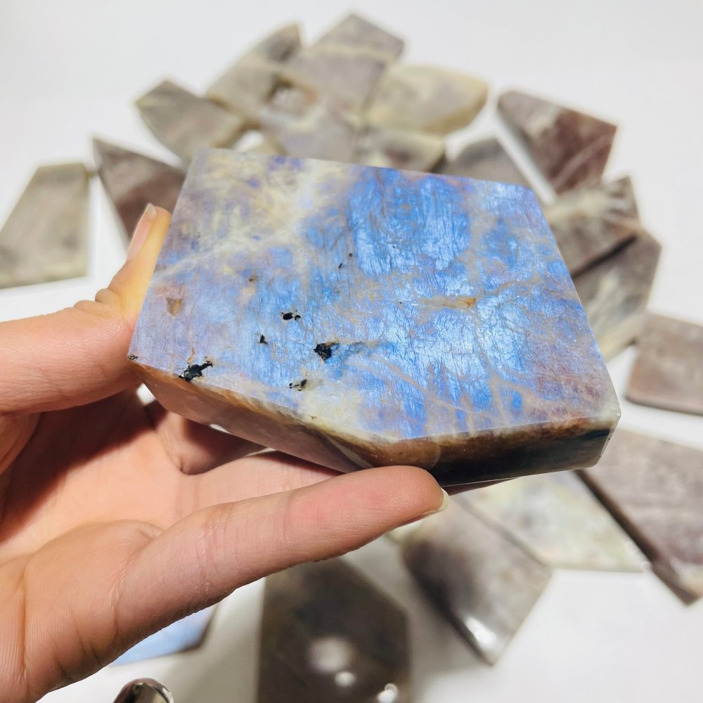 32 Pieces Blue Moonstone Mixed Sunstone Free Form -Wholesale Crystals