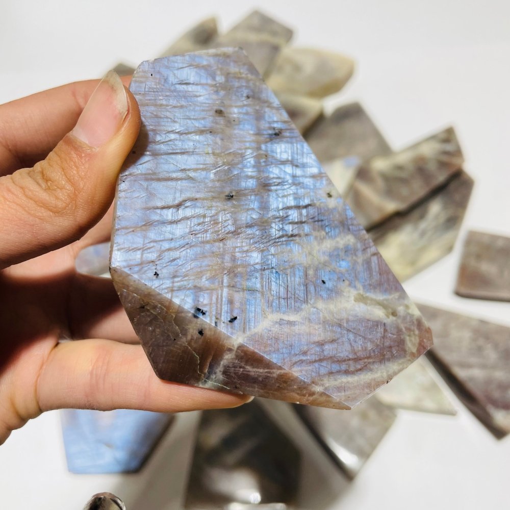 32 Pieces Blue Moonstone Mixed Sunstone Free Form -Wholesale Crystals