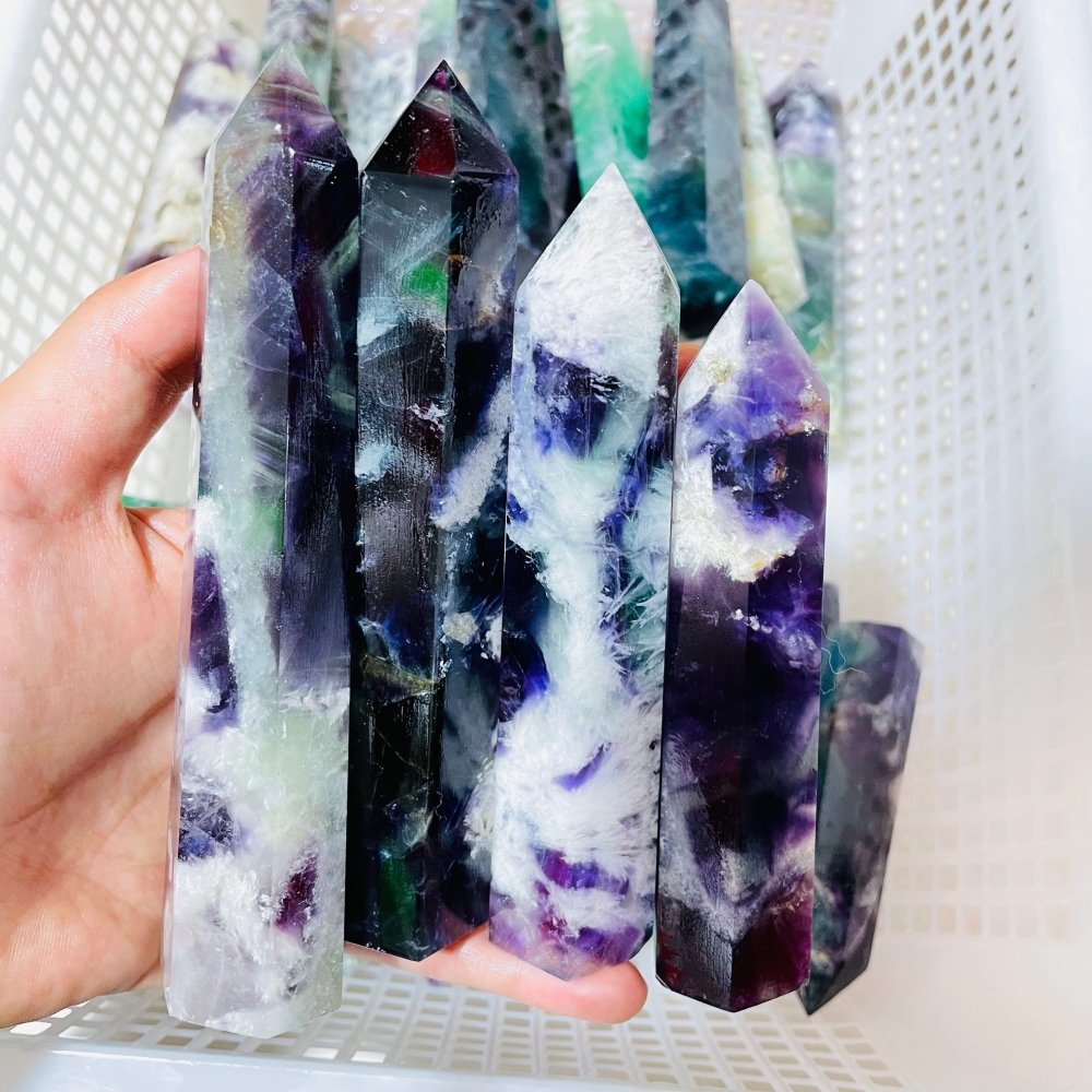 35 Pieces Feather Fluorite Tower Points -Wholesale Crystals