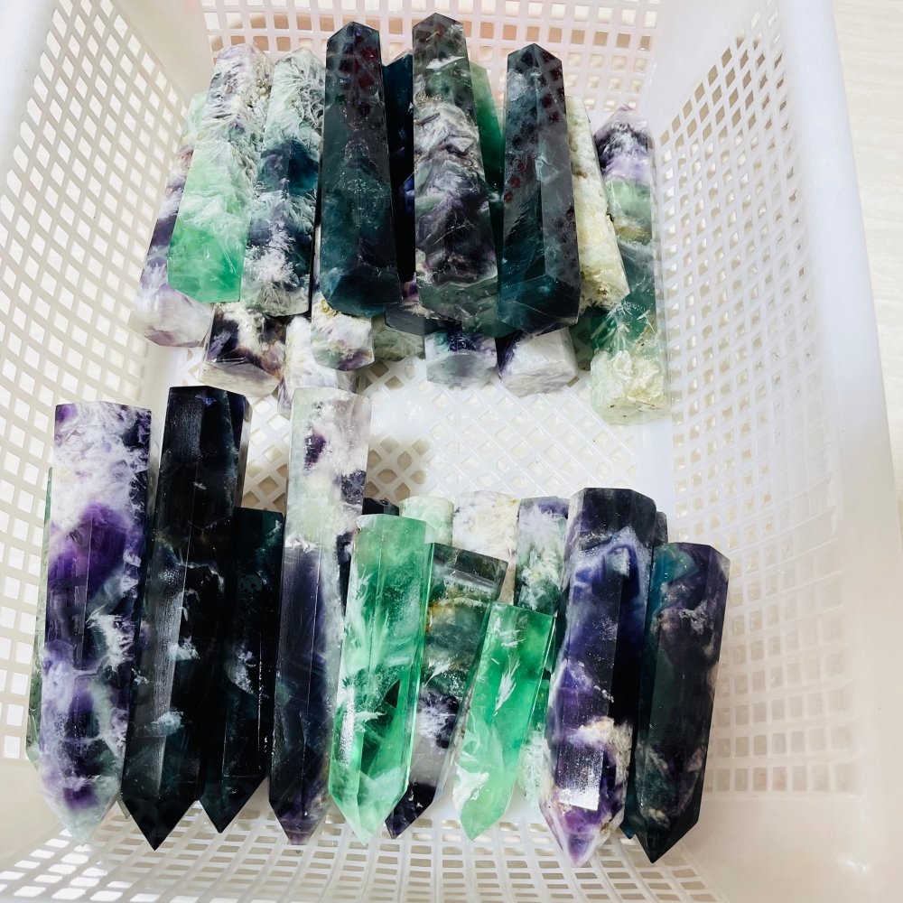 35 Pieces Feather Fluorite Tower Points -Wholesale Crystals