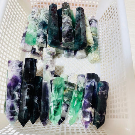 35 Pieces Feather Fluorite Tower Points -Wholesale Crystals