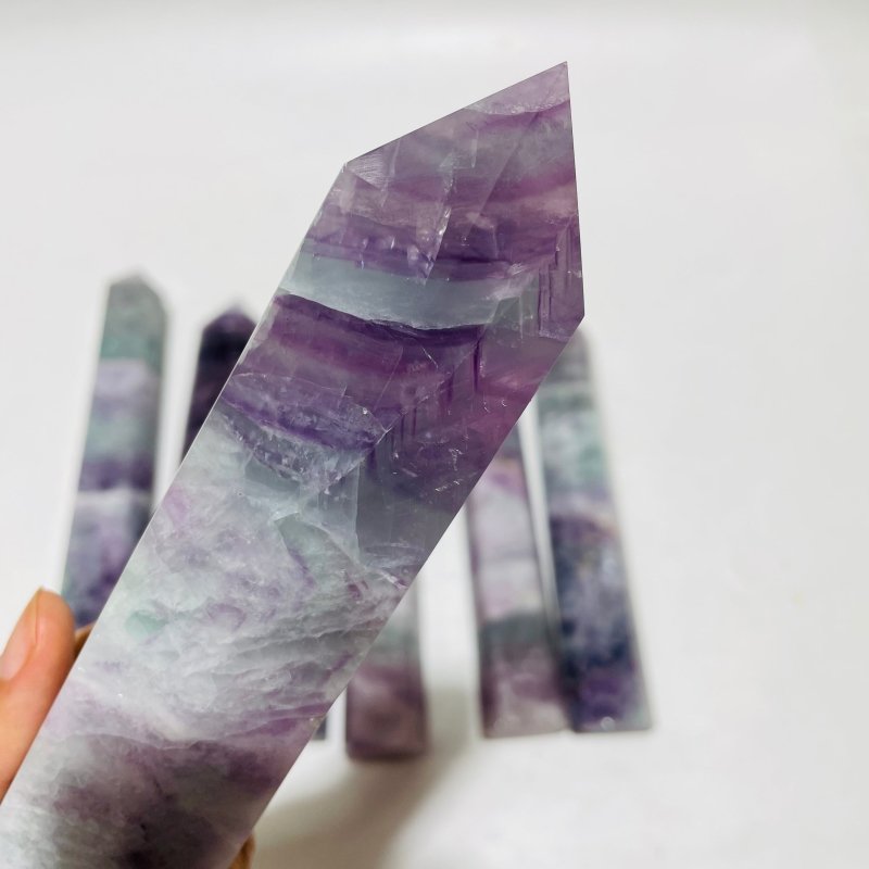 7 Pieces Fat Fluorite Tower -Wholesale Crystals