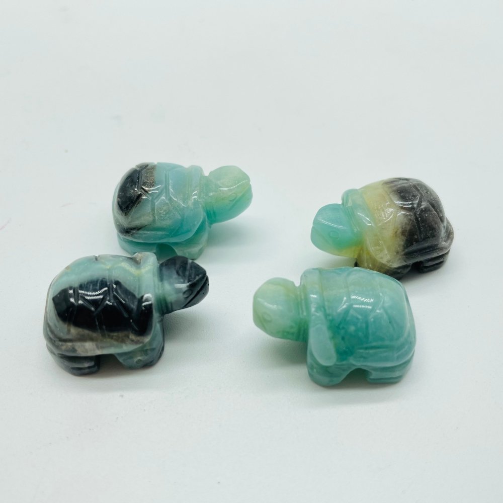 3Types Tortoise Moss Agate&Caribbean Chevron Amethyst Carving Animals Wholesale -Wholesale Crystals