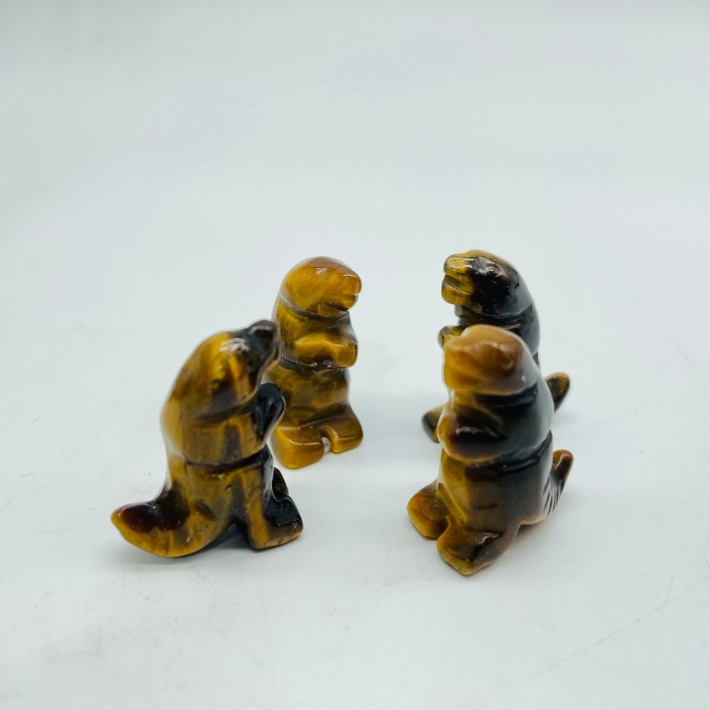 4 Types Dinosaur Tyrannosaurus Rex Carving Tiger Eye Moss Agate Wholesale -Wholesale Crystals