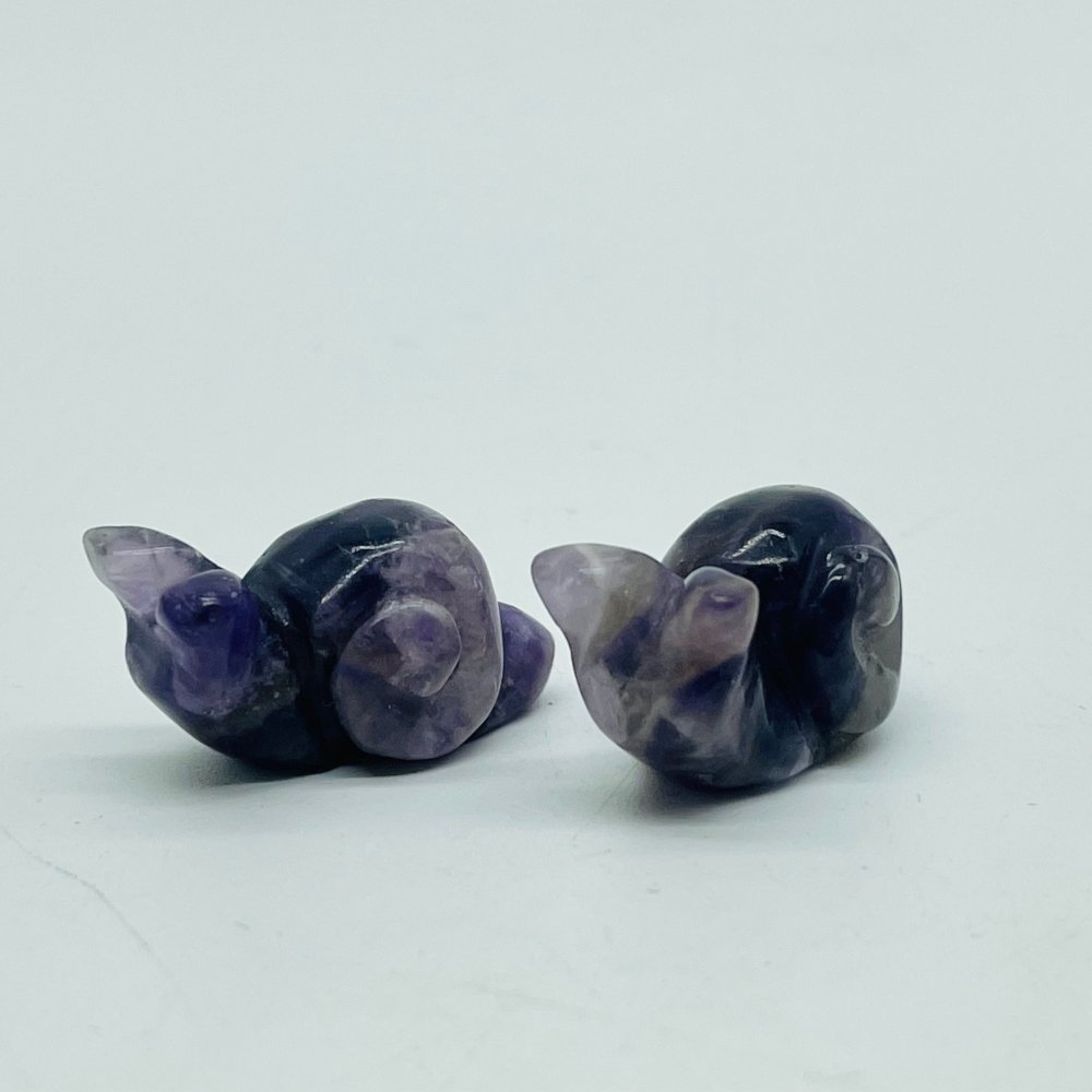 4 Types Mini Snail Carving Crystal Wholesale Howlite & Chevron Amethyst Sakura Agate -Wholesale Crystals