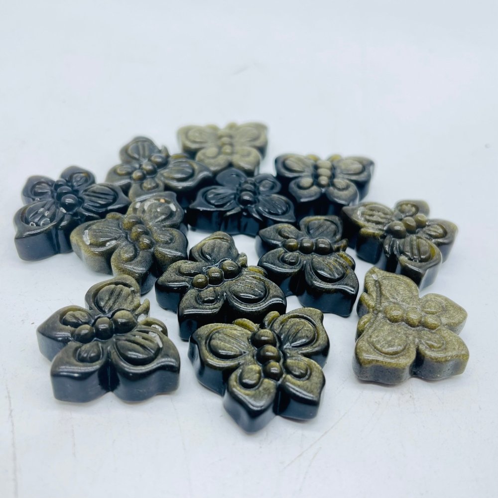 4 Types Yellow Tiger Eye & Sakura Agate Butterfly Carving Animal Wholesale -Wholesale Crystals