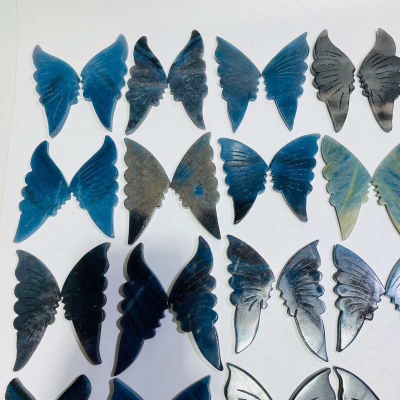 42 Pairs Trolleite Butterfly Carving (A5BTF) - Wholesale Crystals