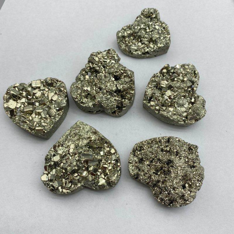 chalcopyrite pyrite heart shape -Wholesale Crystals