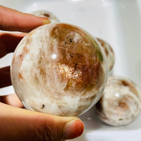 5 Pieces High Quality Large Sunstone Sphere -Wholesale Crystals