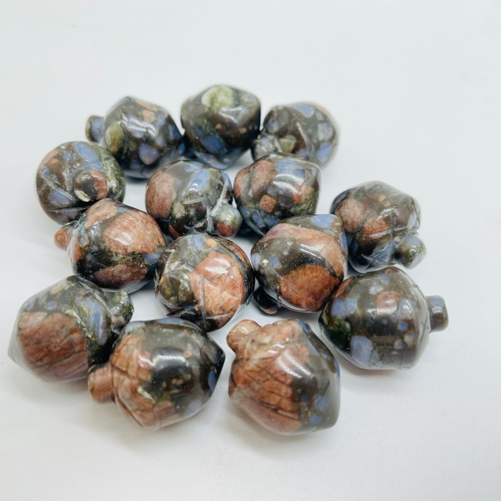 5 Types Africa Blood&Chevron Amethyst Acorns Carving Quartz Wholesale -Wholesale Crystals