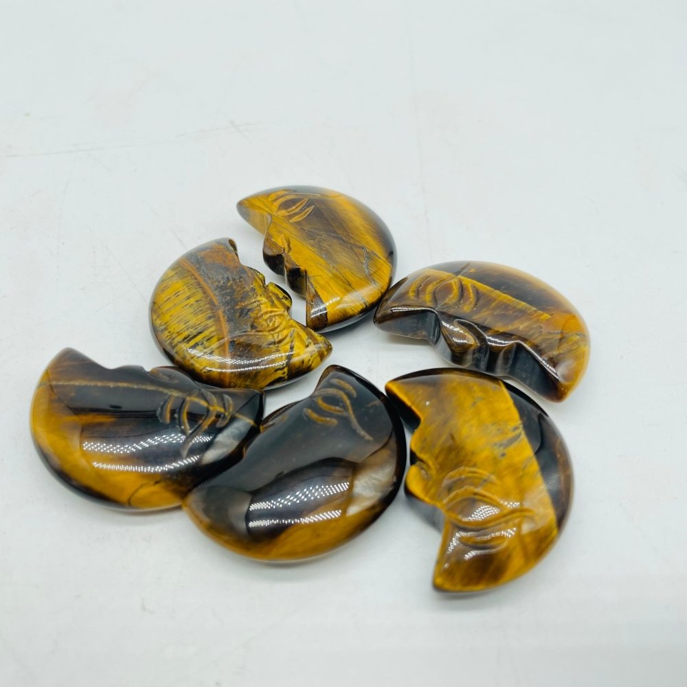 5 Types Moon Face Stone Crazy Agate & Labradorite Carving Wholesale -Wholesale Crystals