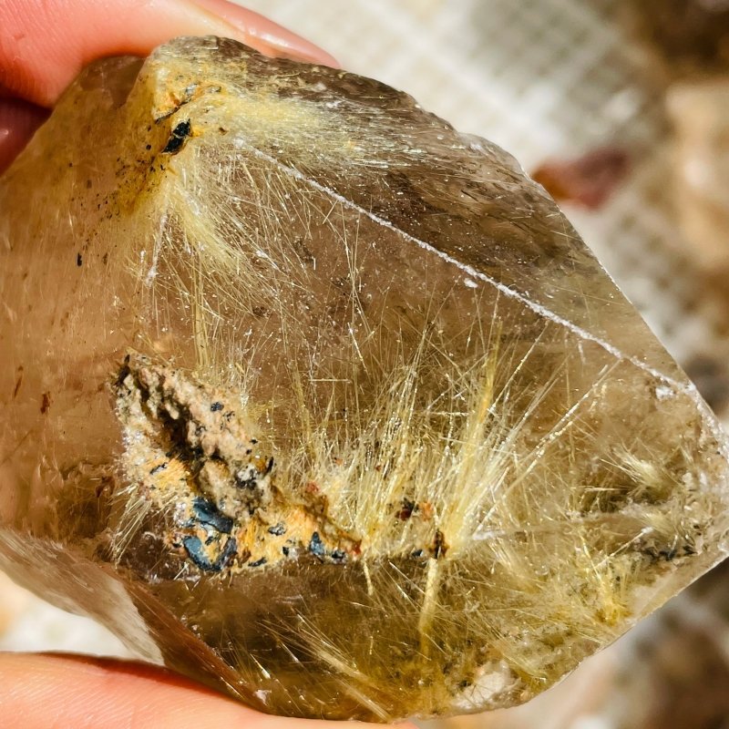 55 Pieces High Quality Gold Rutile Quartz Raw Stone - Wholesale Crystals