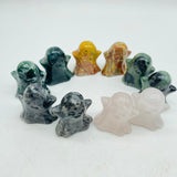 5Types Ghost Crazy Agate & Moss Agate Halloween Carving Wholesale -Wholesale Crystals