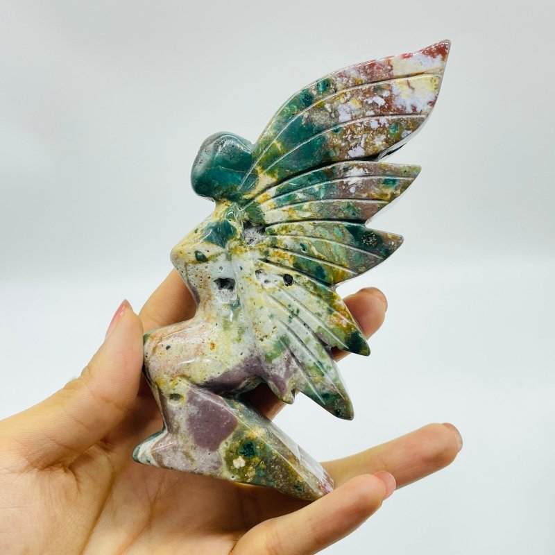 7 Pieces Beautiful Ocean Jasper Butterfly Fairy Carving -Wholesale Crystals