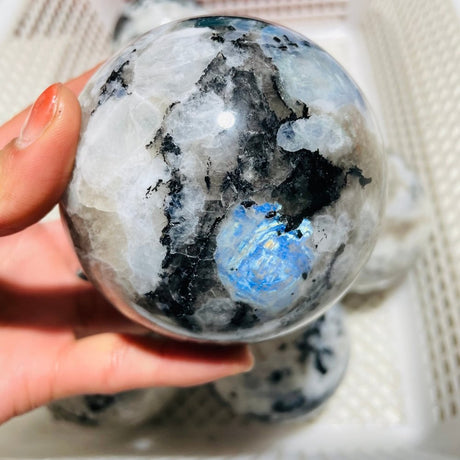 7 Pieces Large Moonstone Sphere Ball -Wholesale Crystals