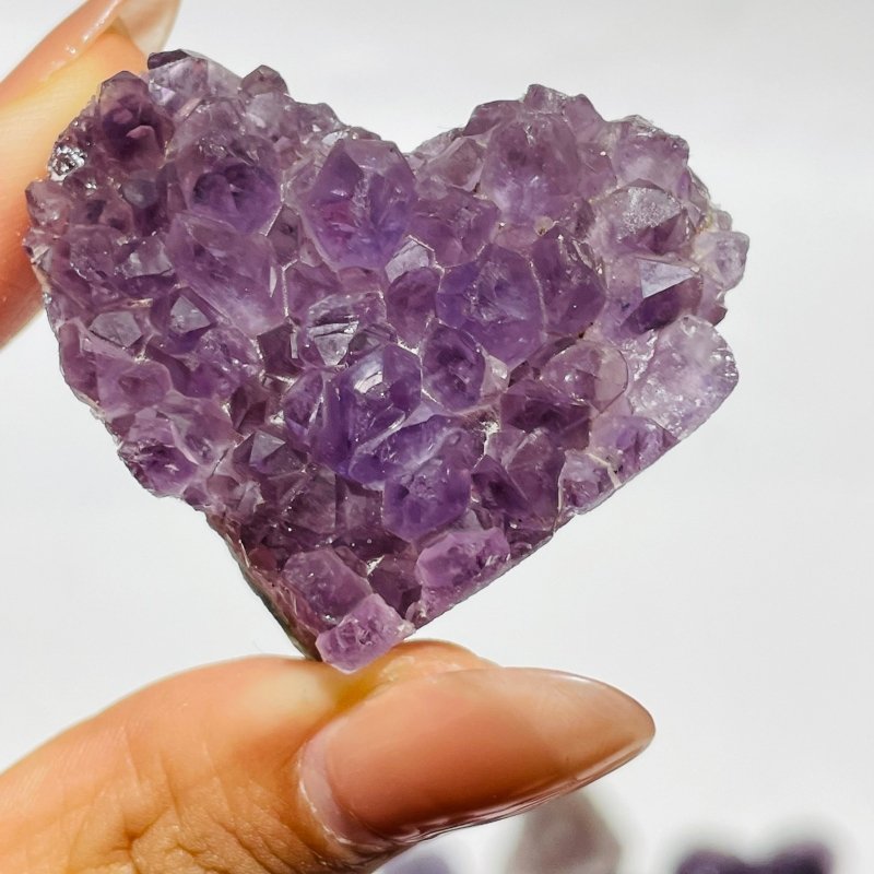 70 Pieces Beautiful Amethyst Cluster Heart -Wholesale Crystals