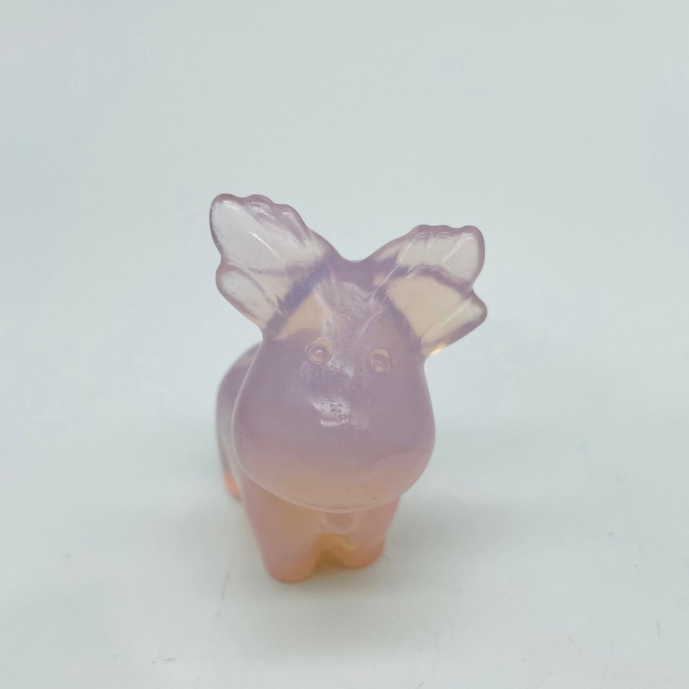 8Types Christmas Moose Carving Crystal Wholesale Lepidolite Pyrite -Wholesale Crystals