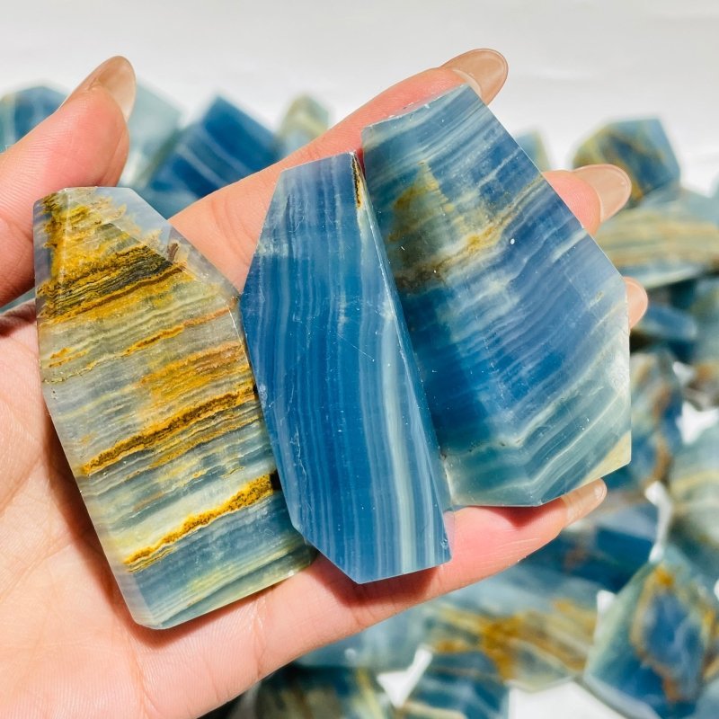 90 Pieces High Quality Blue Onyx Stone Free Form - Wholesale Crystals