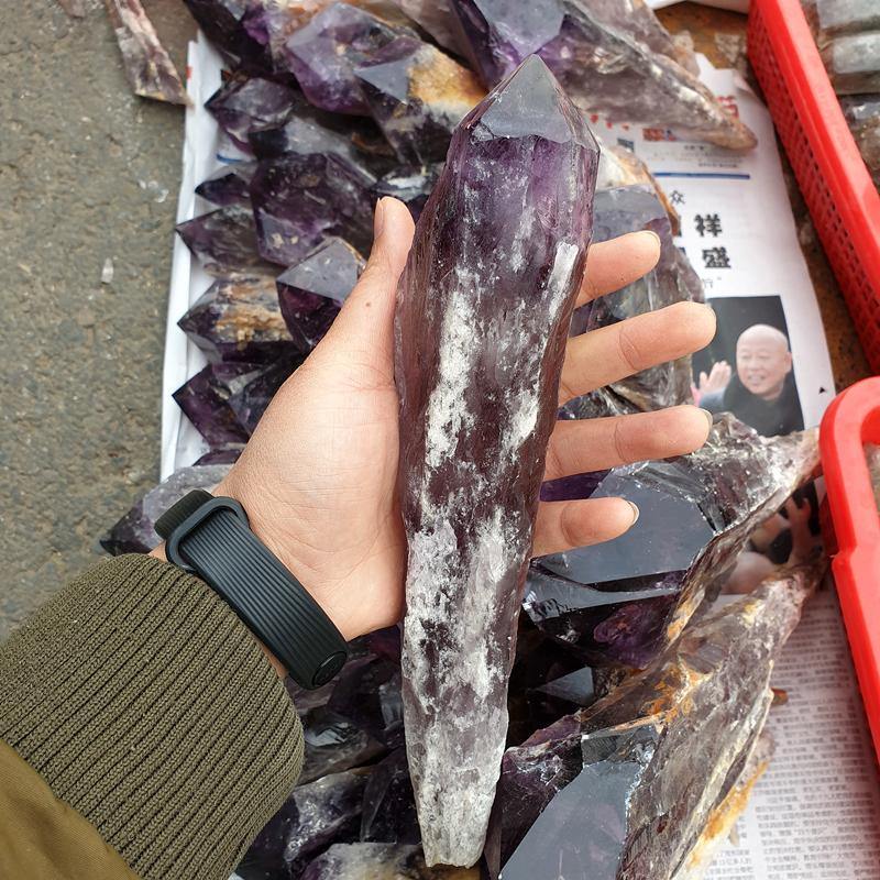 Raw Amethyst point Wand Specimen -Wholesale Crystals
