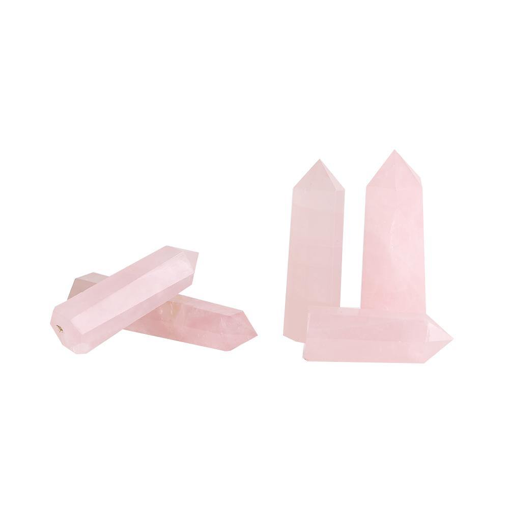 Brazil rose quartz point 2-3.5in(5-9cm) -Wholesale Crystals