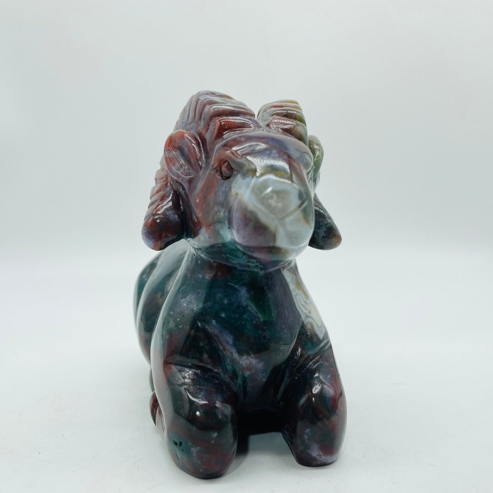 High Quality Ocean Jasper Goat Carving -Wholesale Crystals