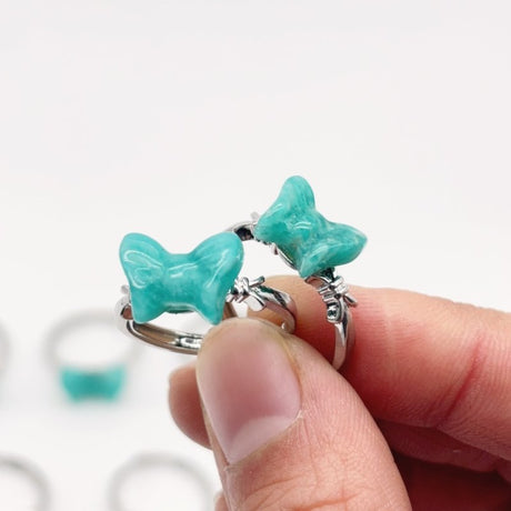 Amazonite Bow Tie Crystal Ring Wholesale -Wholesale Crystals