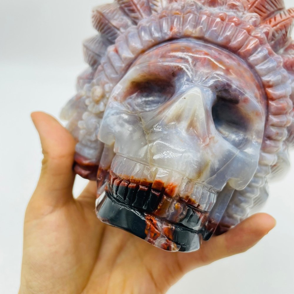 Unique Ocean Jasper Maya Skull Carving -Wholesale Crystals