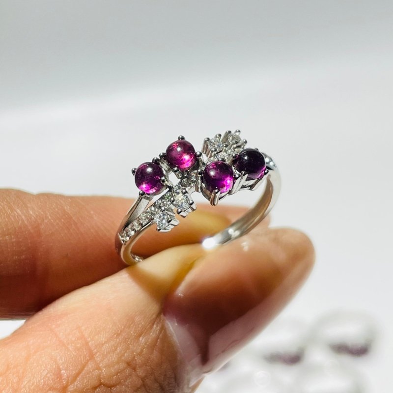 Beautiful Purple Garnet S925 Sterling Silver Ring Wholesale - Wholesale Crystals