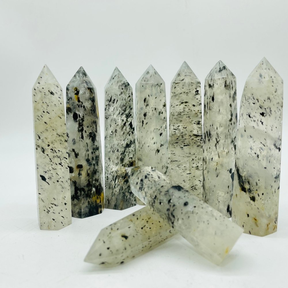Black Mica Crystal Quartz Tower Points Wholesale -Wholesale Crystals