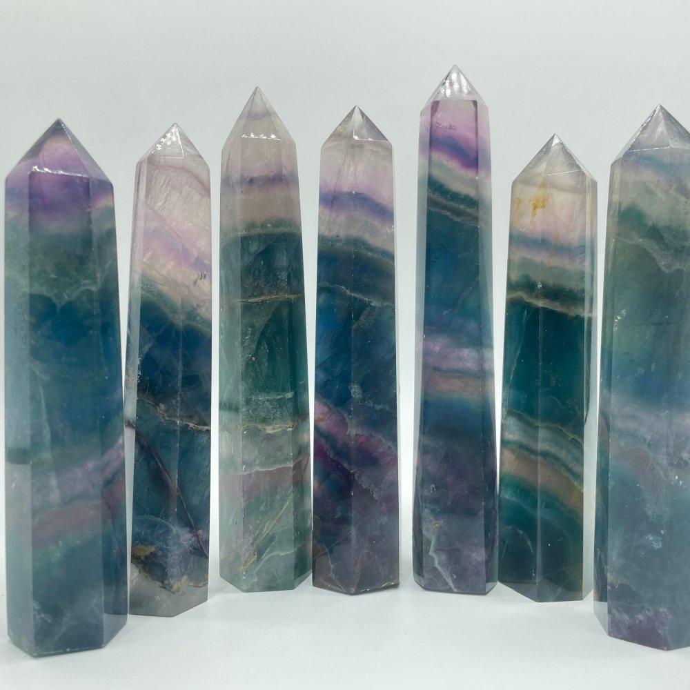 Blue Purple Fluorite 4-6in Tower Wholesale -Wholesale Crystals