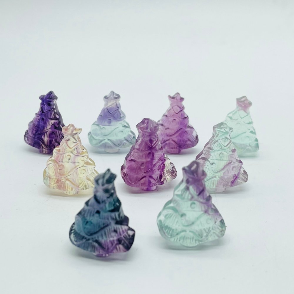 Fluorite Christmas Tree Carving Crystal Wholesale -Wholesale Crystals