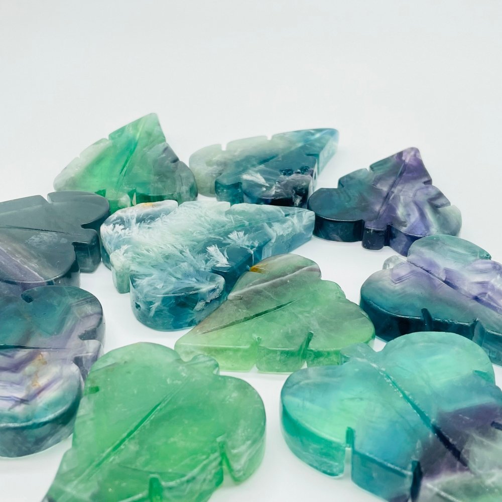 Fluorite Tree Leaf Carving Wholesale -Wholesale Crystals