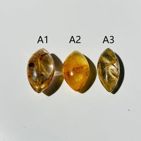 Gold Rutile Quartz Marquise Shape For Jewelry Making DIY Pendant -Wholesale Crystals