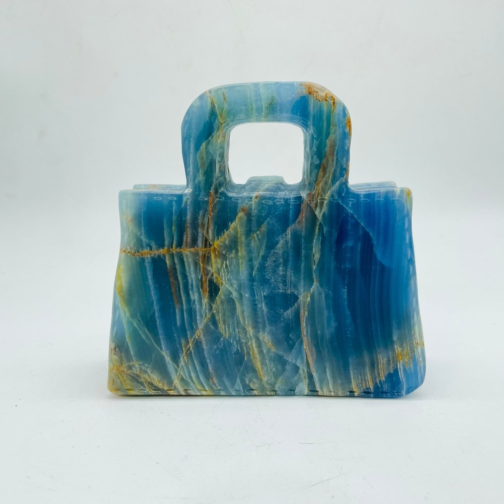 High Quality Blue Onyx Handbag Carving -Wholesale Crystals