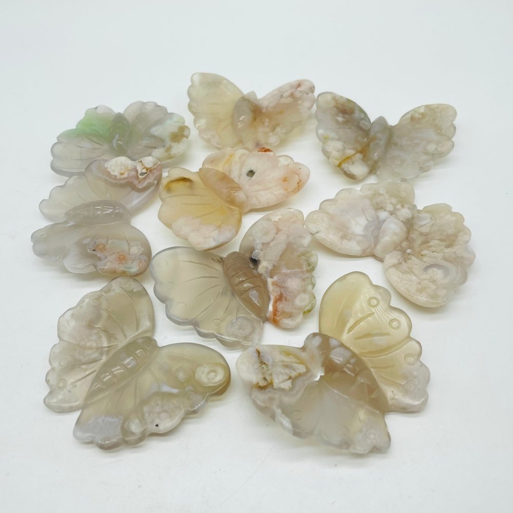 High Quality Sakura Agate Butterfly Carving Wholesale -Wholesale Crystals